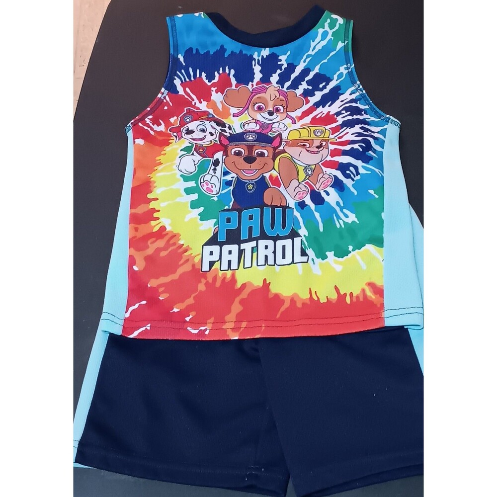 Multi colored paw patrol short set